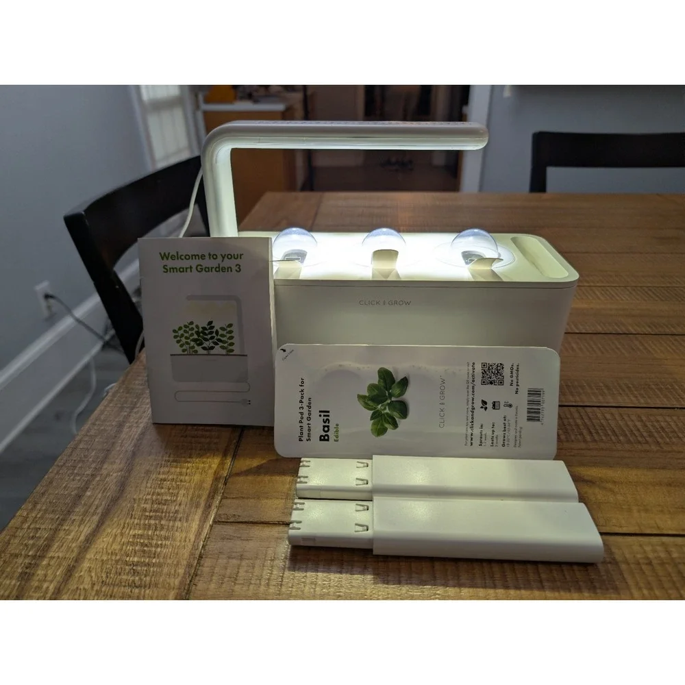 Click & Grow 3 Indoor Herb Garden Kit with Grow Light | Smart Garden for Home